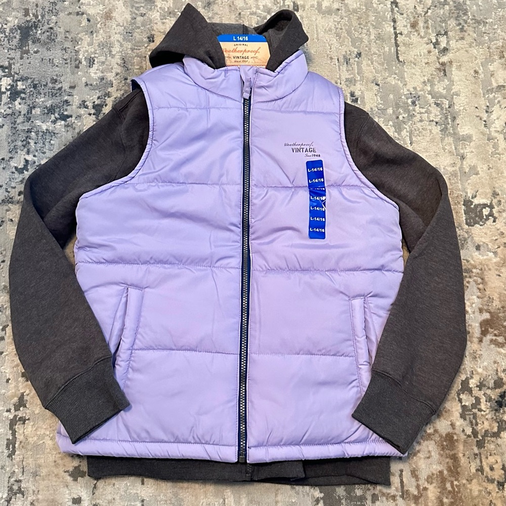 Weatherproof Vintage Youth Hoodie & Vest
Size:XS( 5/6)S (7/8) M (10/12)L (14/16) - Picture 14 of 15